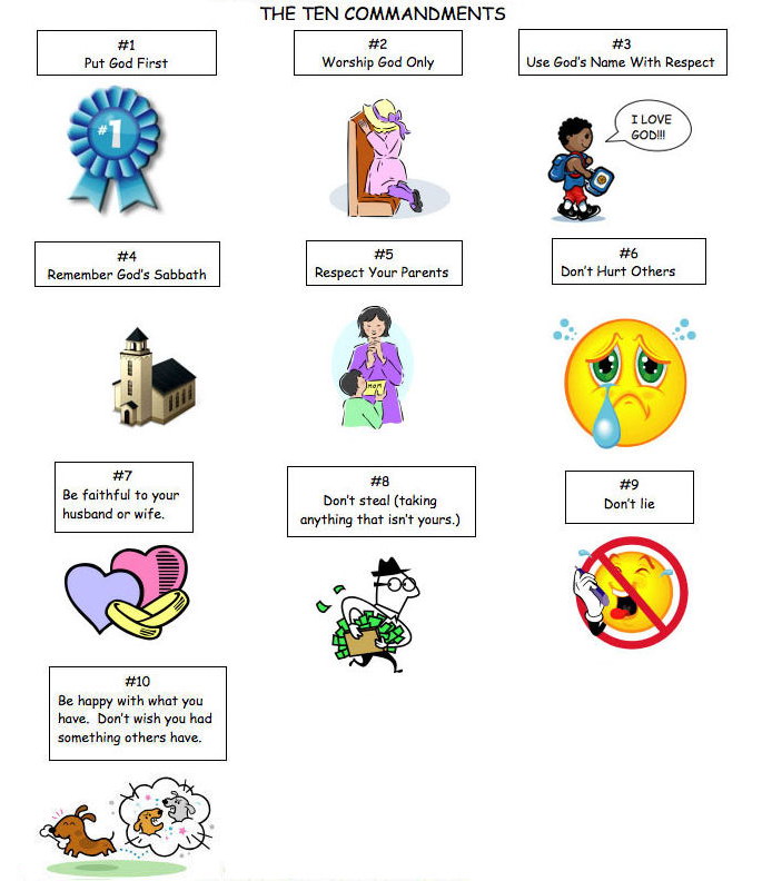 The Ten Commandments for children